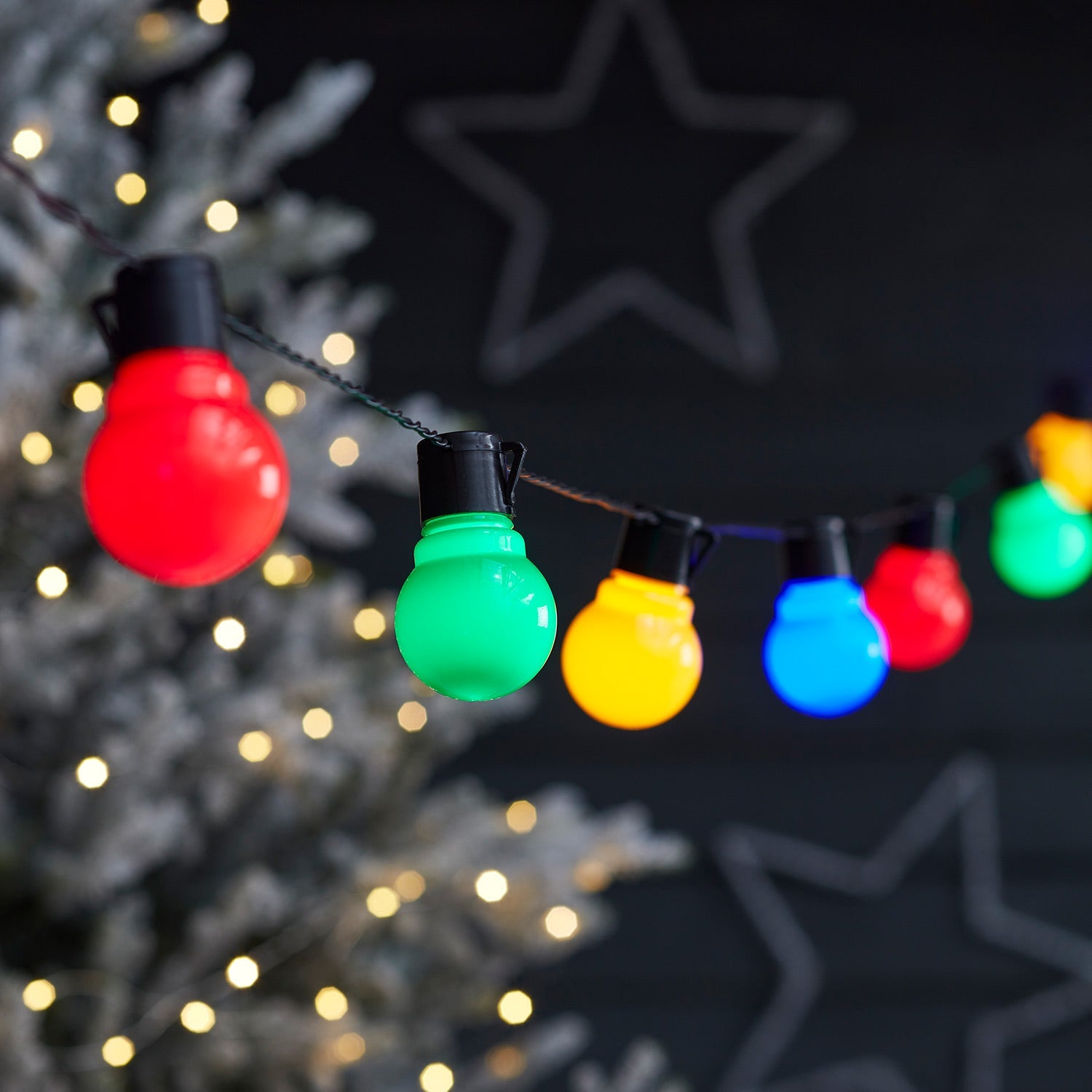 Guirlande Guinguette Fiesta 30 Globes Multicolores LED